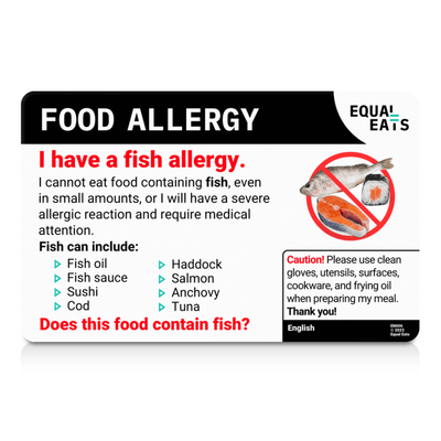 Bengali Fish Allergy Card