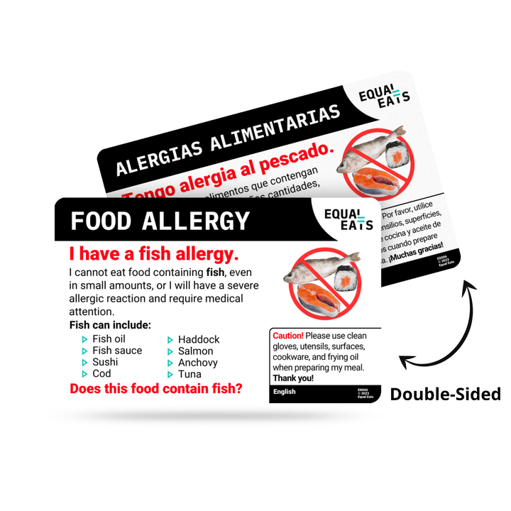 Fish Allergy Translation Card