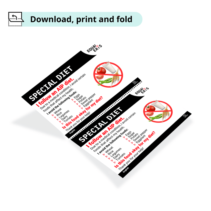 Free English AIP Diet Card (Printable)