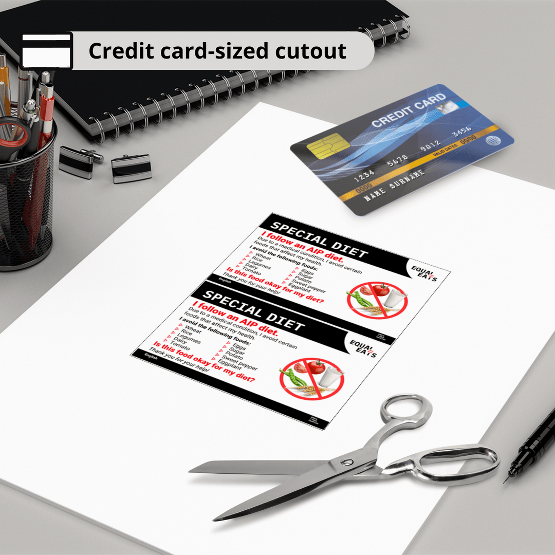 Free English AIP Diet Card (Printable)