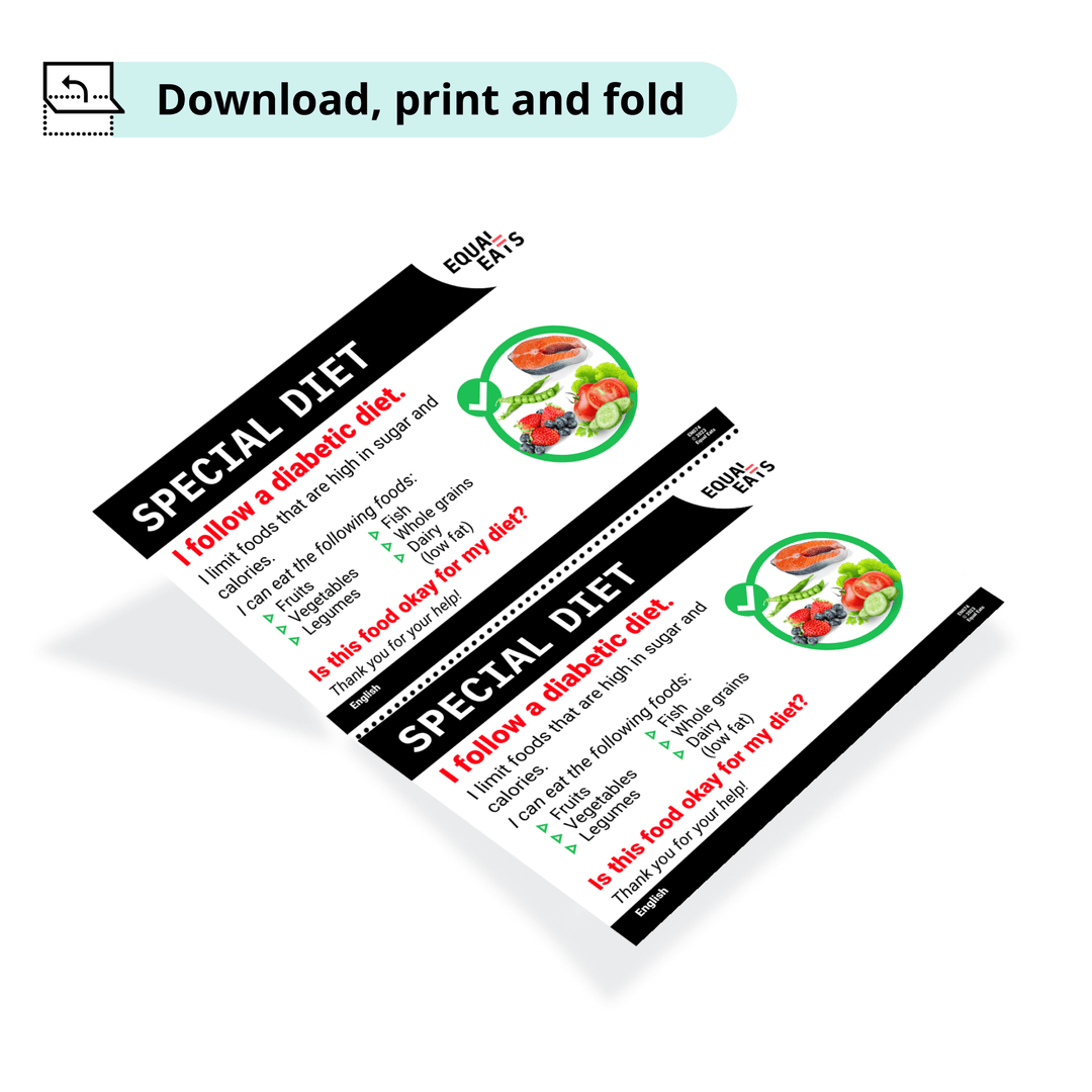 Sample Diet Card Example Free Diabetic Diet Card | Downloadable Card for eating with Diabetes ...