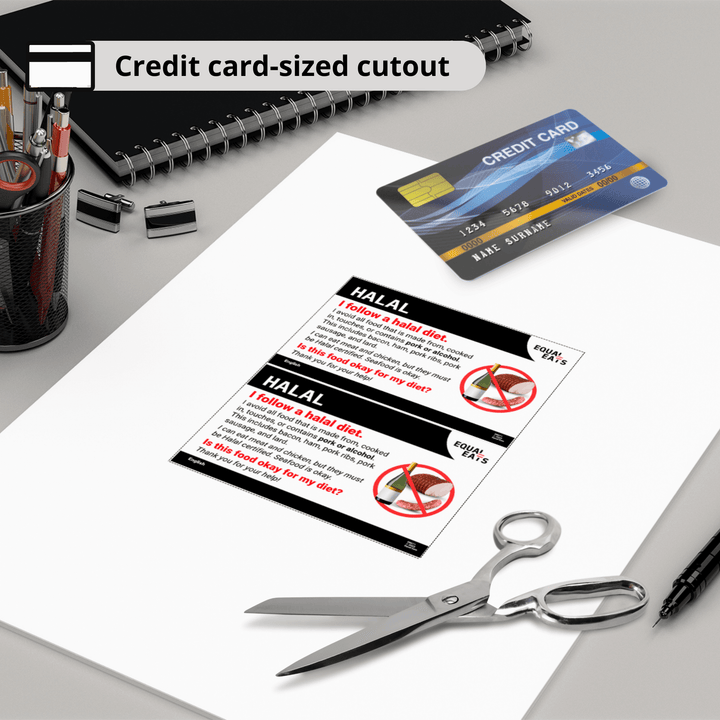 Free Halal Card (Printable)