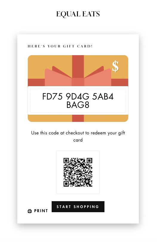 Gift Card for Equal Eats