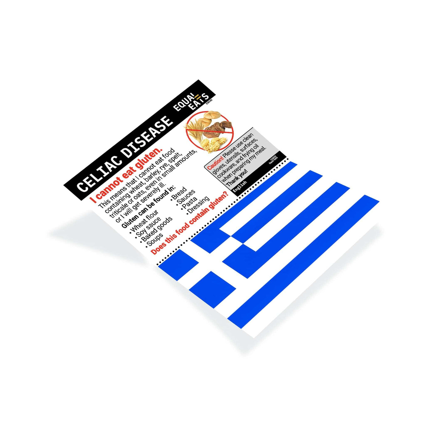 Greek Gluten Free Card
