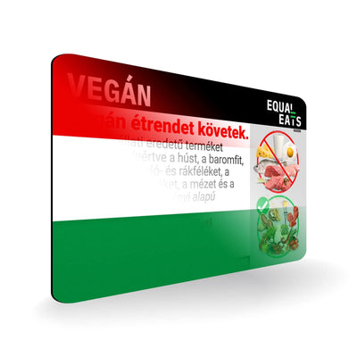 Vegan Diet in Hungarian. Vegan Card for Hungary