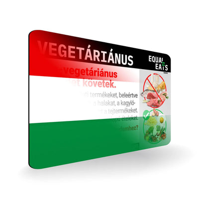 Ovo Vegetarian in Hungarian. Card for Vegetarian in Hungary