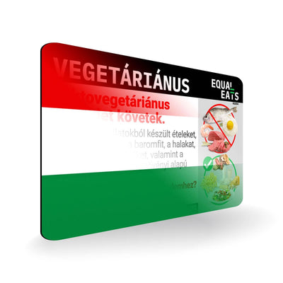 Lacto Vegetarian Card in Hungarian. Vegetarian Travel for Hungary