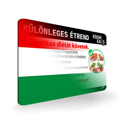 Diabetic Diet in Hungarian. Diabetes Card for Hungary Travel
