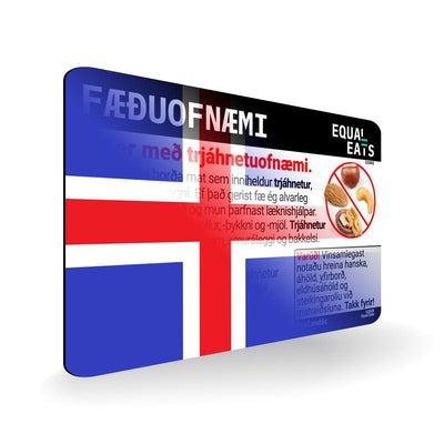 Icelandic Tree Nut Allergy Card