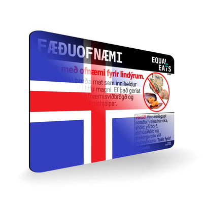 Mollusk Allergy in Icelandic. Mollusk Allergy Card for Iceland