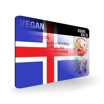Vegan Diet in Icelandic. Vegan Card for Iceland