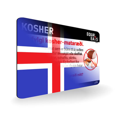 Kosher Diet in Icelandic. Kosher Card for Iceland
