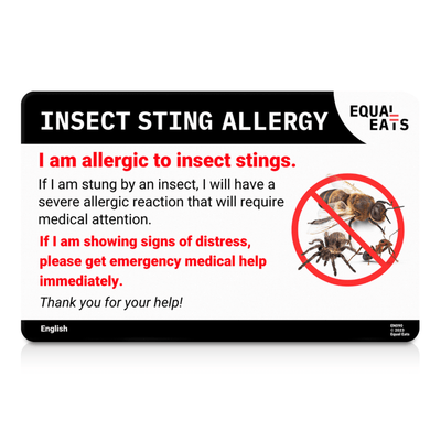 Bengali Insect Sting Allergy Card