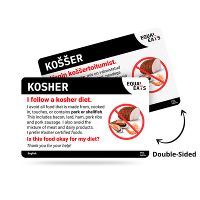 Croatian Kosher Diet Card