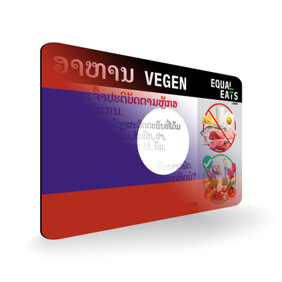 Vegan Diet in Lao. Vegan Card for Laos