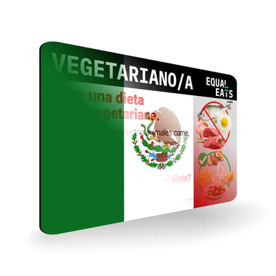 Lacto Vegetarian Card in Spanish. Vegetarian Travel for Latin America