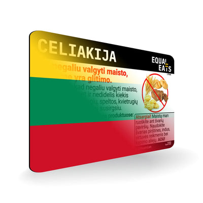Lithuania Celiac Disease Card - Gluten Free Travel in Lithuania
