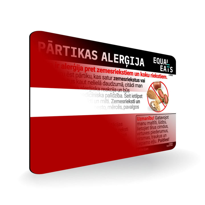 Peanut and Tree Nut Allergy Card