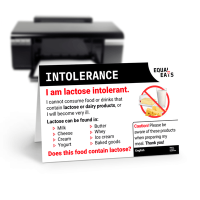Lactose Intolerance Card by Equal Eats