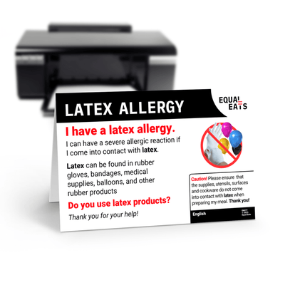Free Latex Allergy Card (Printable)
