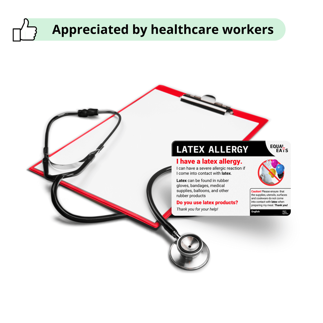 English Latex Allergy Card