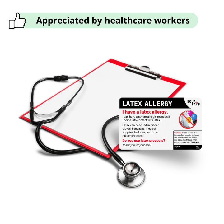 English Latex Allergy Card