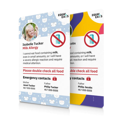 Milk Allergy ID Cards (EqualEats)
