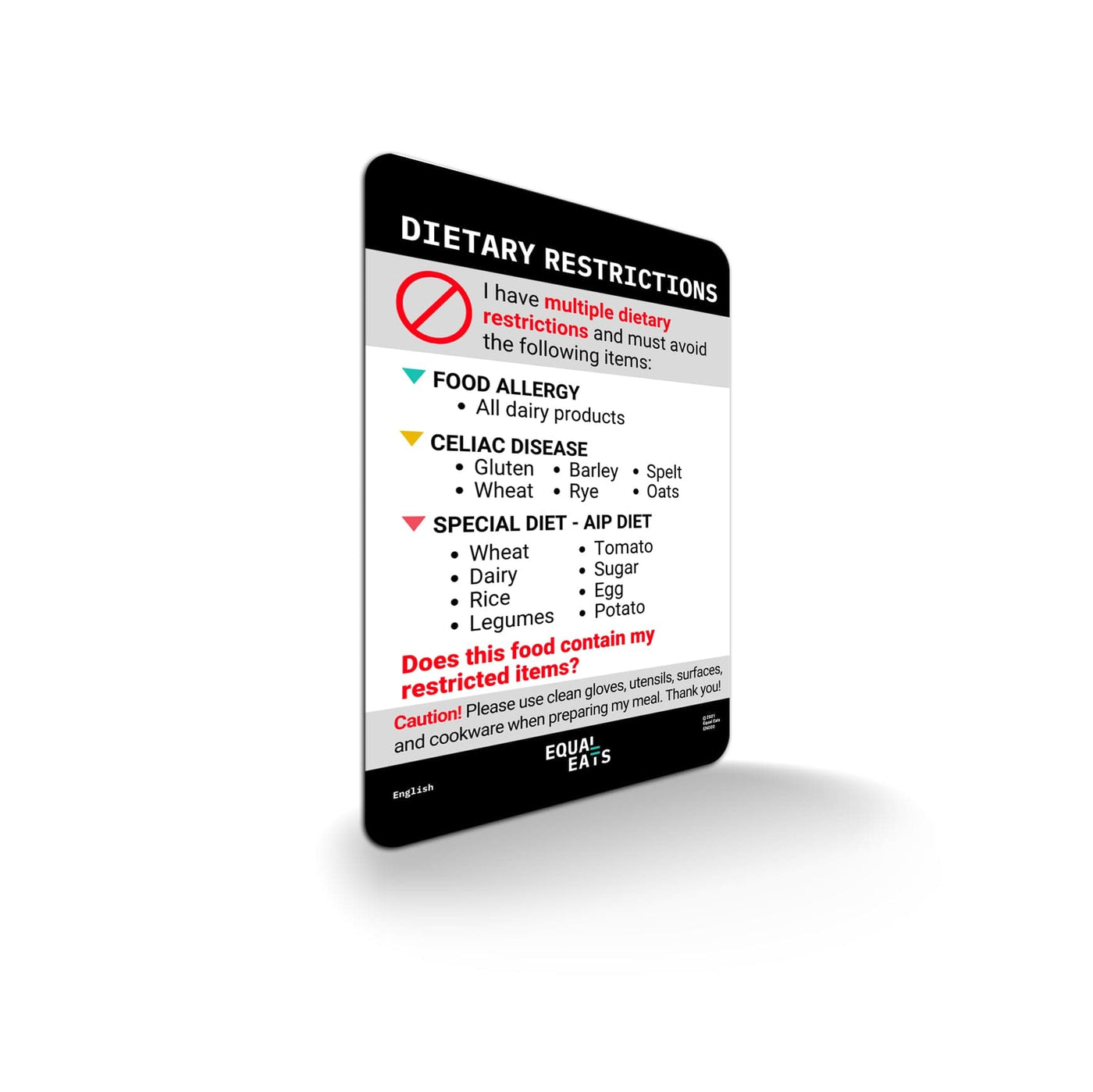 Customized Multiple Restriction Card 5-Card Bundle