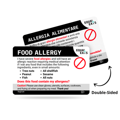 Multiple Food Allergy Translation Custom Card