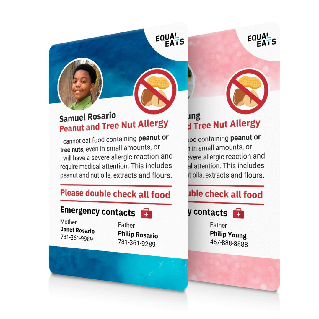 Peanut and Tree Nut Allergy ID Card (EqualEats)