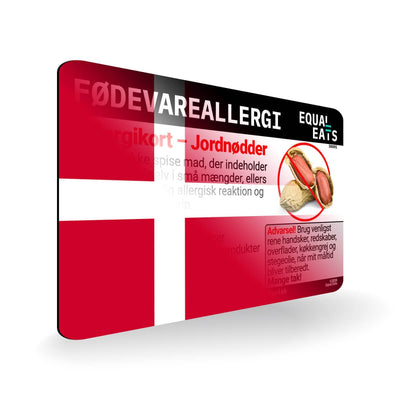 Peanut in Danish, Danish Peanut Allergy Card by Equal Eats