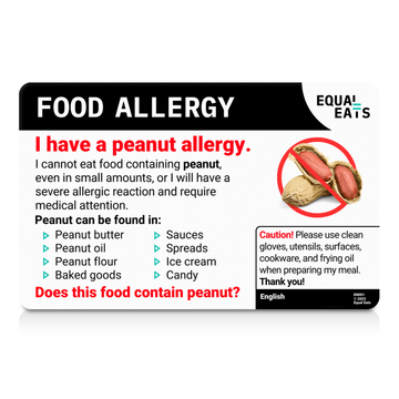 Thai Food Allergy Translation Cards Equal Eats