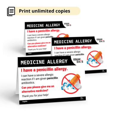 Penicillin Allergy Cards