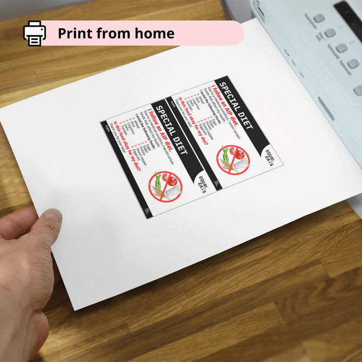 Free English AIP Diet Card (Printable)