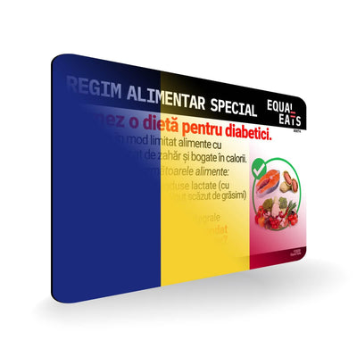 Diabetic Diet in Romanian. Diabetes Card for Romania Travel