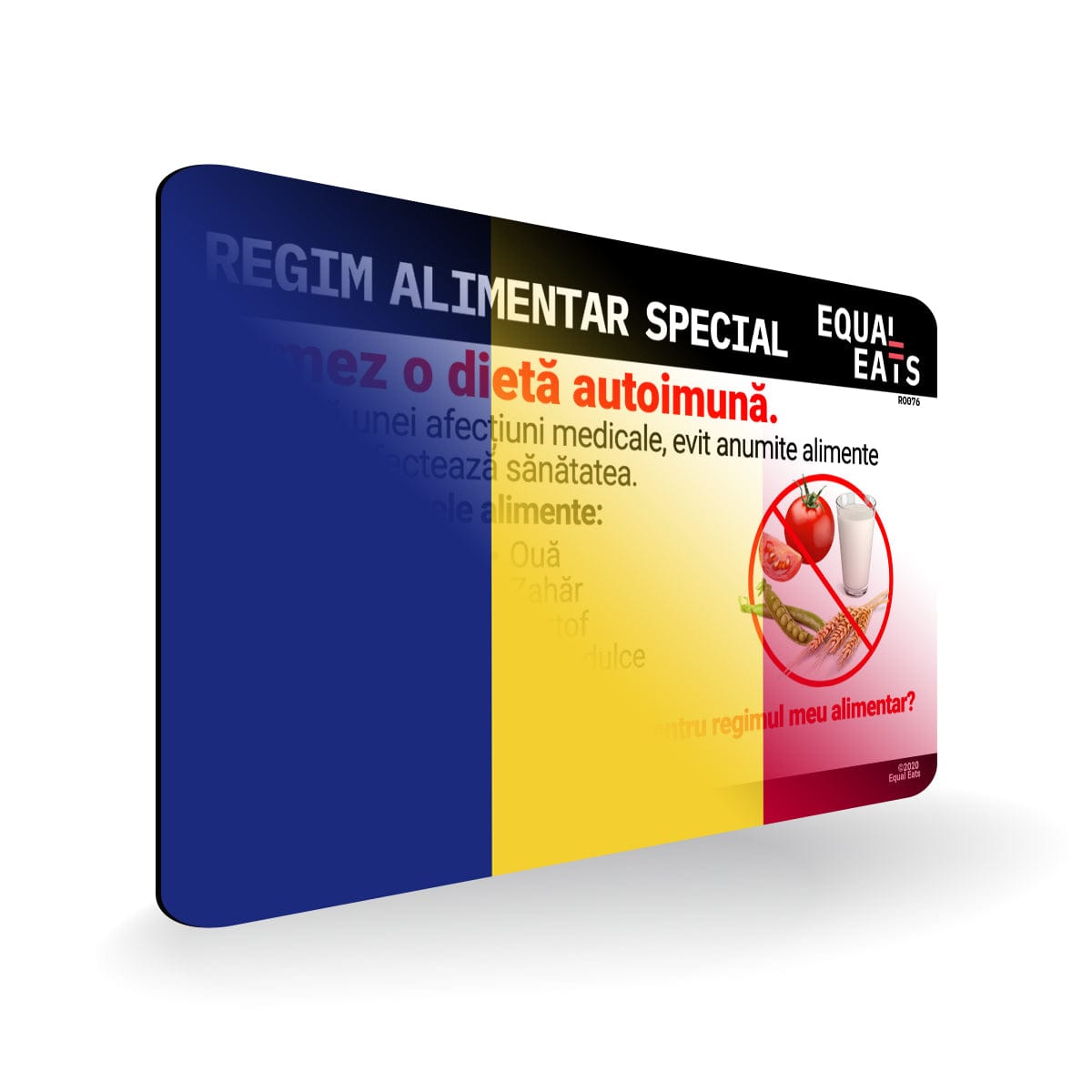 AIP Diet in Romanian. AIP Diet Card for Romania