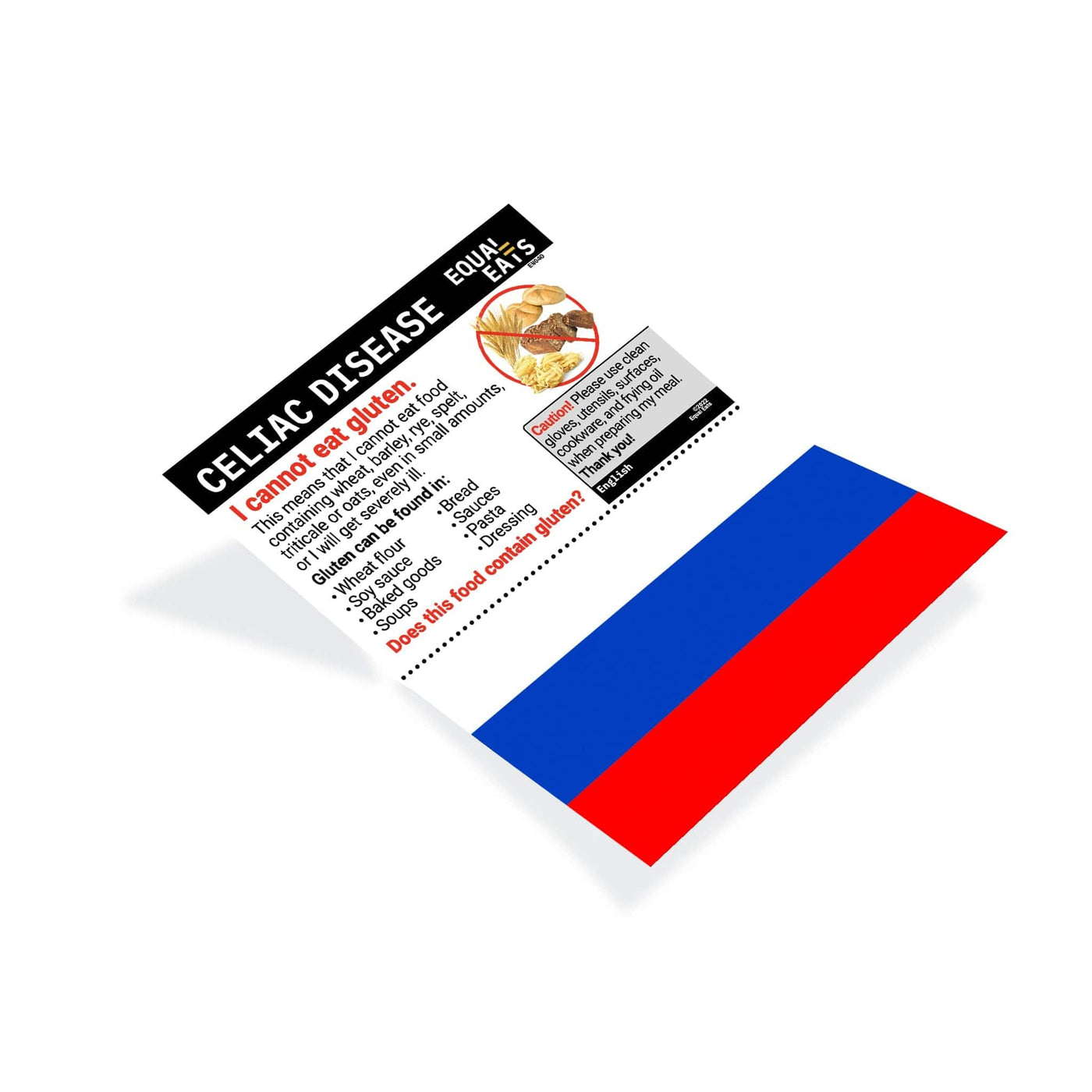 Russian Gluten Free Card