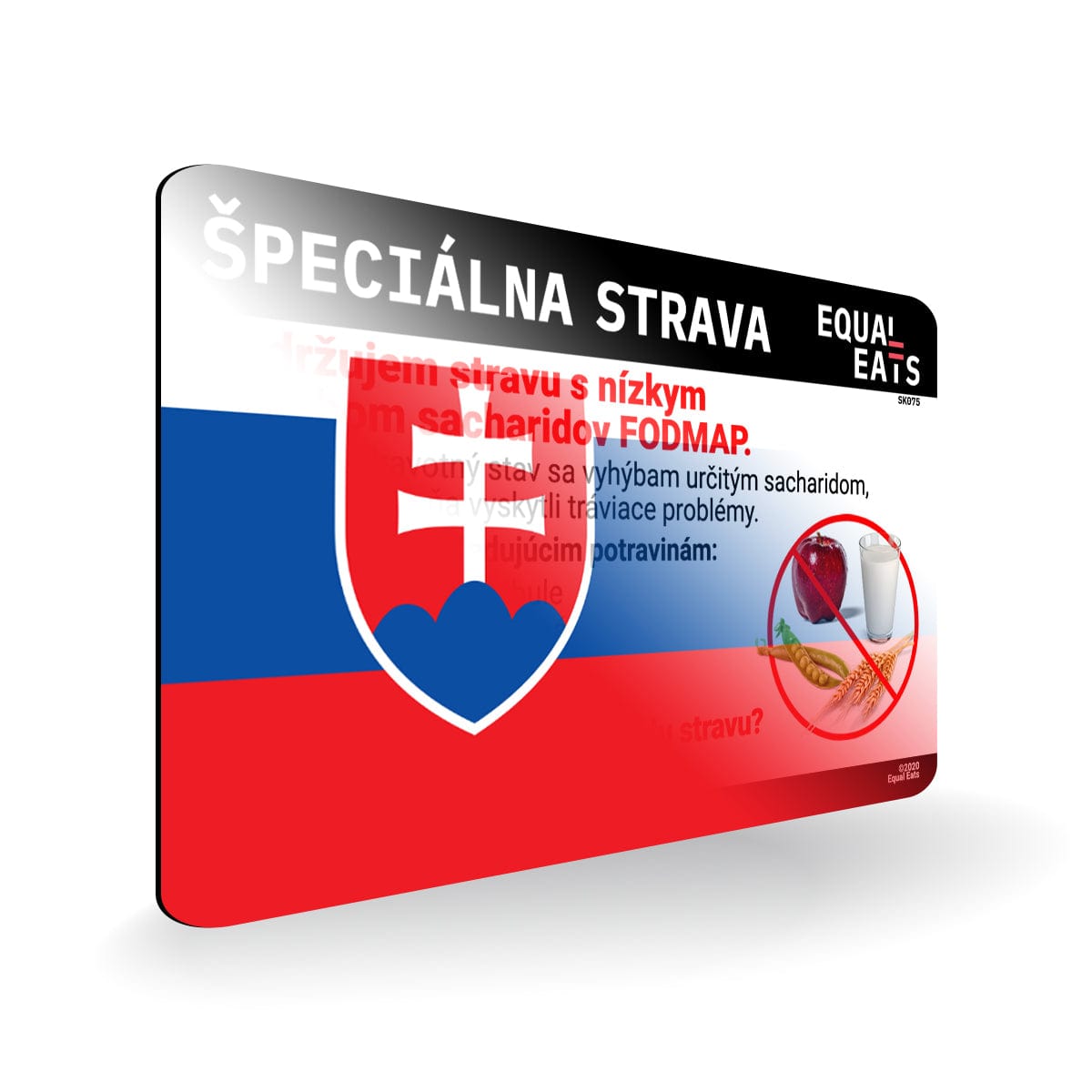 Low FODMAP Diet in Slovak. Low FODMAP Diet Card for Slovakia