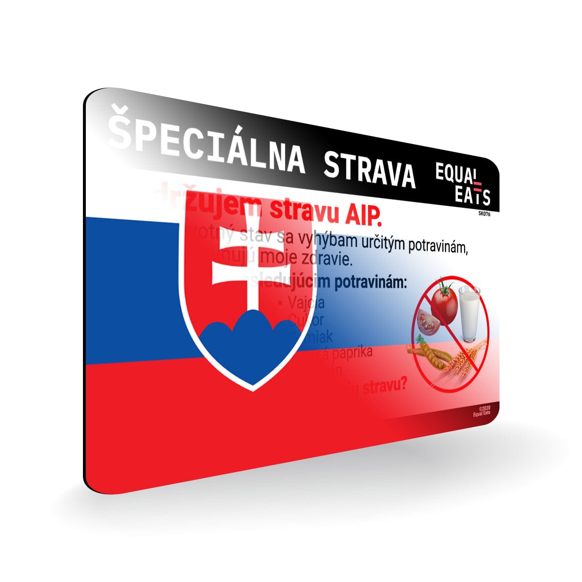 AIP Diet in Slovak. AIP Diet Card for Slovakia