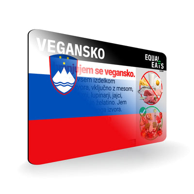 Vegan Diet in Slovenian. Vegan Card for Slovenia