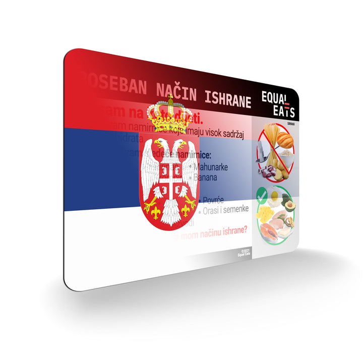 Serbian Keto Diet Card