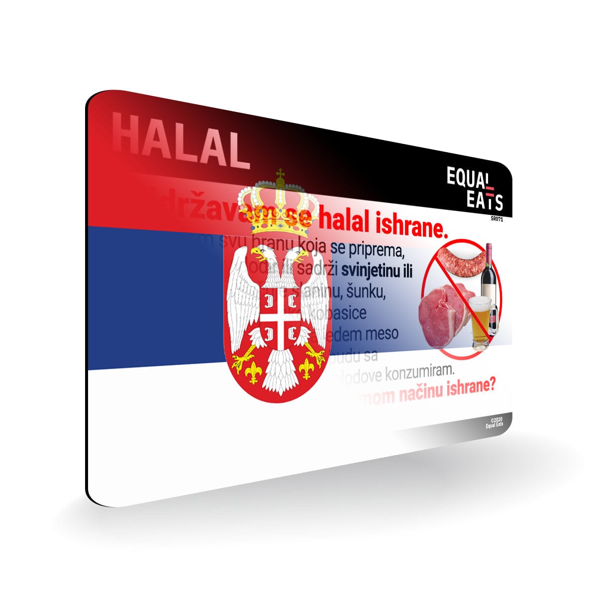 Serbian Halal Card. Serbia Halal Eat