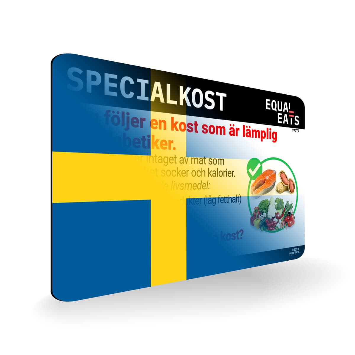 Diabetic Diet in Swedish. Diabetes Card for Sweden Travel