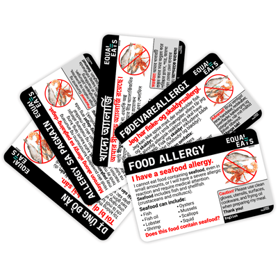 Seafood Allergy Translation Cards - Equal Eats