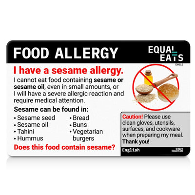 Sesame Allergy Foods to Avoid List