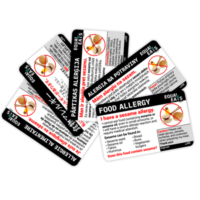 Sesame Allergy Translation Cards - Equal Eats