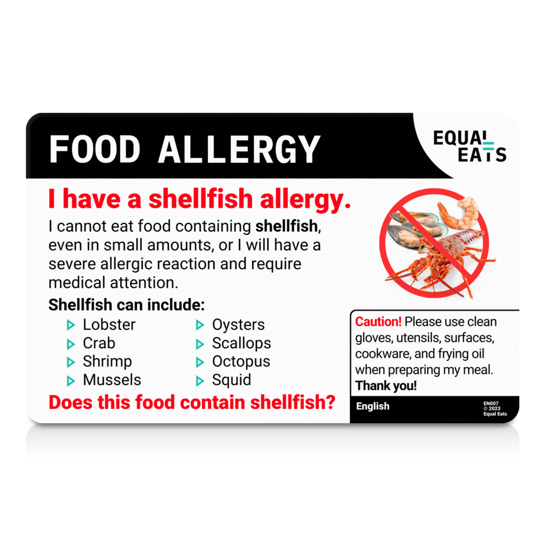 Simplified Chinese Shellfish Allergy Card