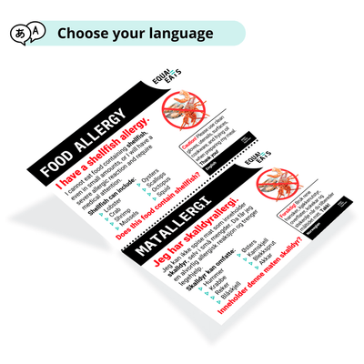 Shellfish Allergy Translation Cards