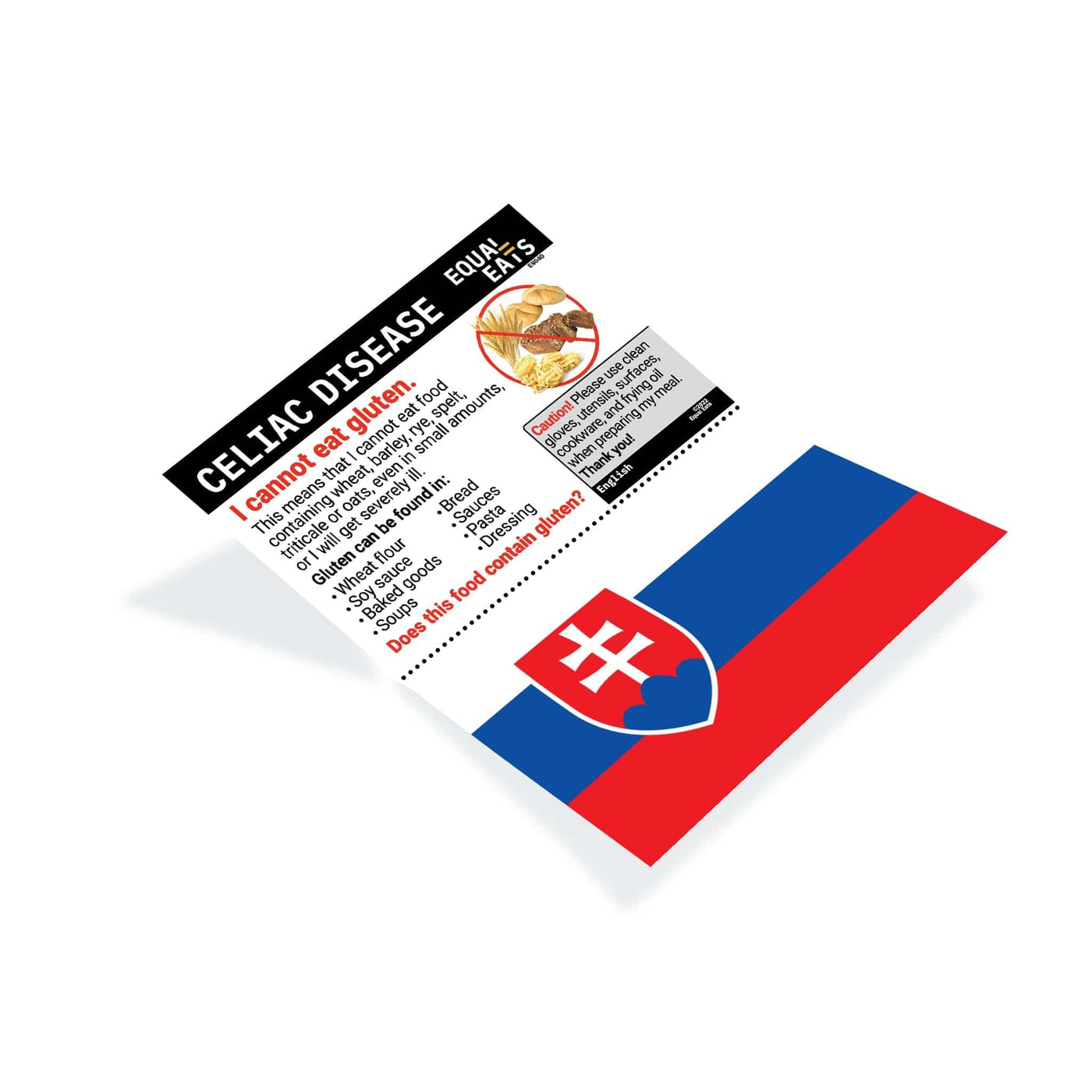 Slovak Gluten Free Card