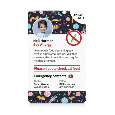 Space Soy Allergy ID Card (EqualEats)